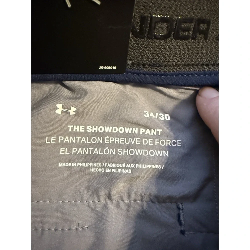 NWT Under Armour Showdown Pants Men's 34x30 Blue Straight Chino Golf Active NEW
